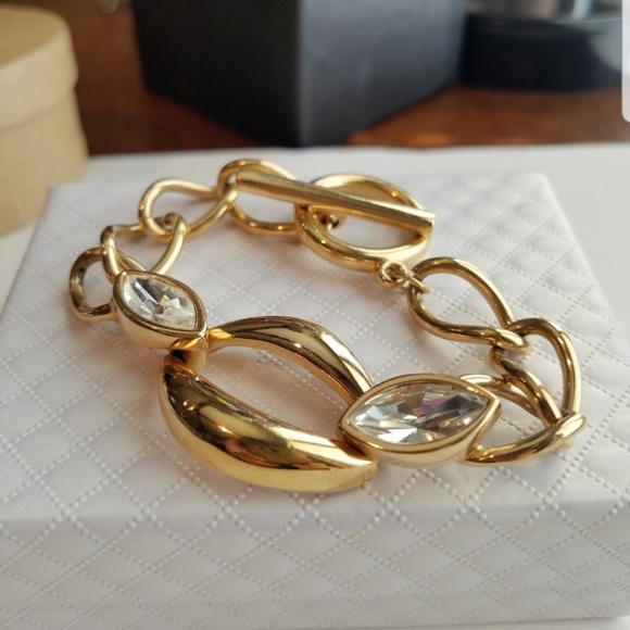 AUTHENTIC Swarovski Gold plated bracelet - Picture 14 of 16